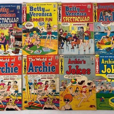 Eight Archie Giants series from the 1960s the world of Archie, Betty, and Veronica