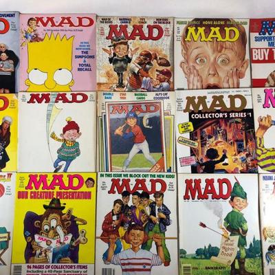 15. Mad magazines from the 1980s early 90s.