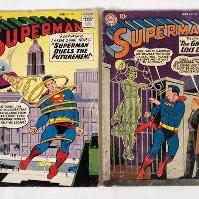 Superman #128 April 1959, #129 May 1959