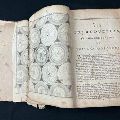 18th Century Astronomy/ Geography Book As Is