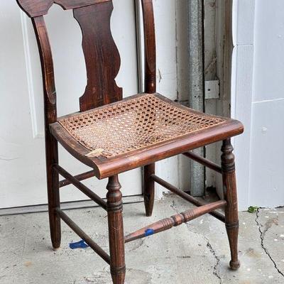 Vintage Cane Seat Chair
