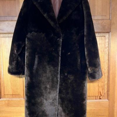 Long Brown Warm Womens Winter Coat
