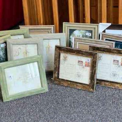 (12) Earth-Tone Wood Picture Frames
