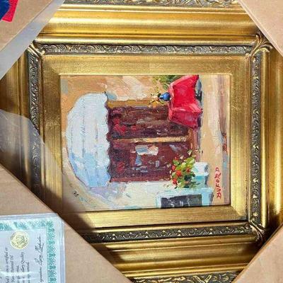 Homegoods Certified Authentic Oil Painting In High Send Frame â€œBufordâ€
