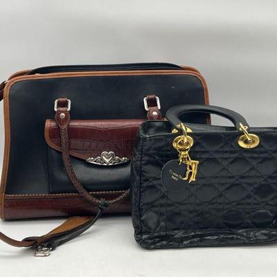 (2) Designer Handbags Christian Dior & Brighton For Business
