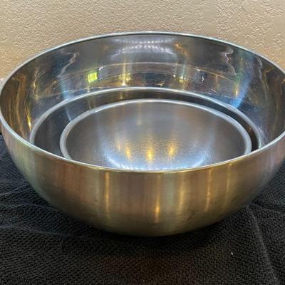 3 pc. stainless mixing bowls