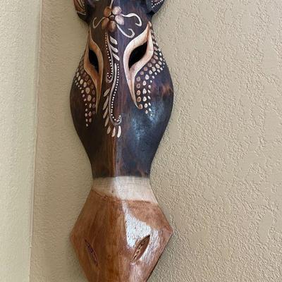 wooden horse face mask