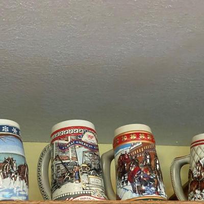 multiple beer steins