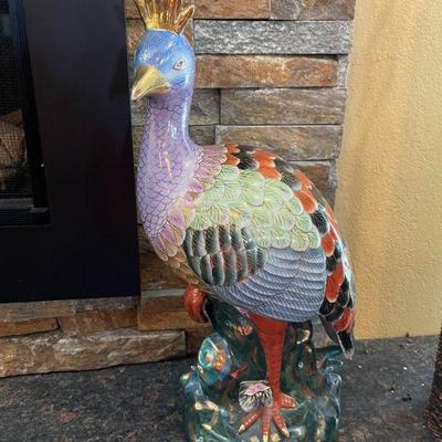 large peacock figurine - Andrea