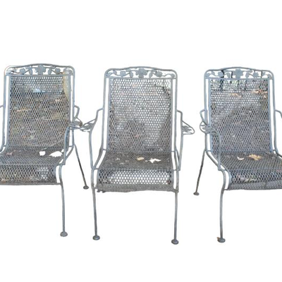 wrought iron patio chairs