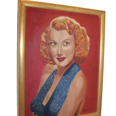 1930s american glamour girl painting 