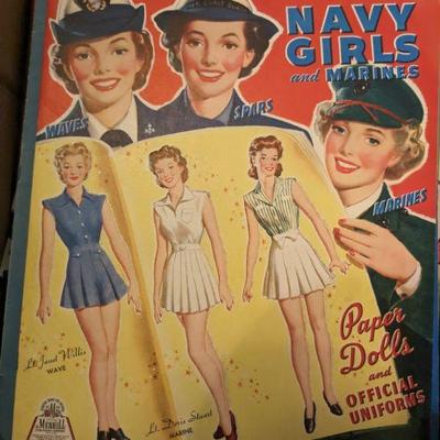Navy Girls Paper Dolls 