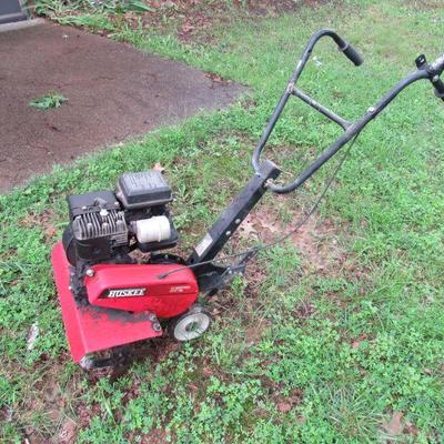 Huskee tiller- runs on starting fluid, could use a carb rebuild