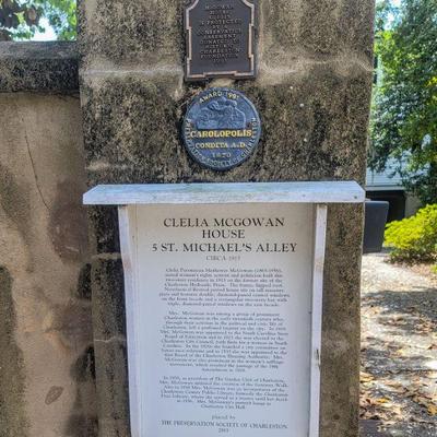 The Historic Clelia Peronneau McGowan House, St. Michael's Alley, Charleston SC