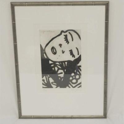 Eva Armisen Carborundum Etching "Pensativa" 2003. Limited Edition of 25. Signed in pencil by the artist and numbered 24/25....