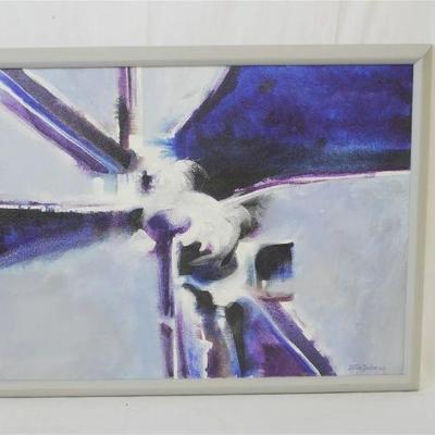 Steven Jordan Original Abstract Painting. In frame measures 32.5"x25"x1.25". Weight 5 pds. Steven Jordan is a professional...