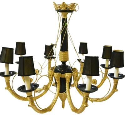 Absolutely stunning gilt and patinated bronze 8 arm chandelier that once hung in the White House. This chandelier was originally...