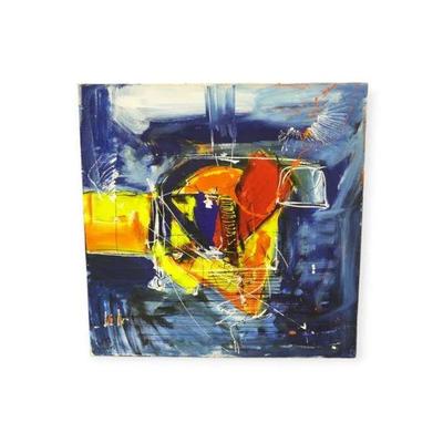 Andreas Jordi, (b. 1961, Zurich, Switzerland) Contemporary Original Abstract on Canvas 27.5"x27.5"x1".