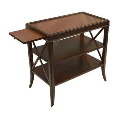 Antique Classical 3 Tier Side Table with Writing Slide. 25.5"x14.5"x26". PROVENANCE: The Historic Clelia Peronneau McGowan...