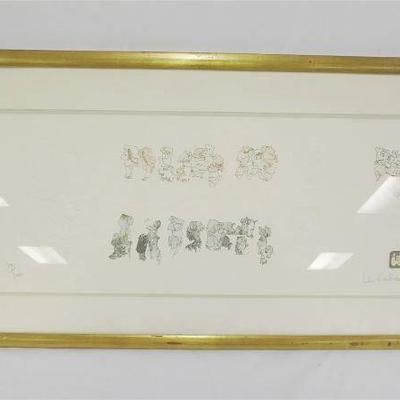 Hoi Lebadang (Vietnamese/French, 1921-2015) Limited Edition Lithograph With Intaglio Etching. #271/300. Bottom left pencil numbered,...