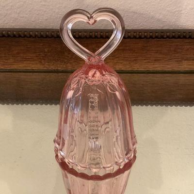 Fenton Pink Glass Bell