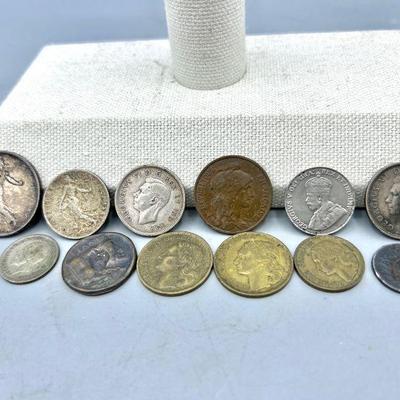 (12) Antique & Vintage Foreign Coins Feat. Silver!
