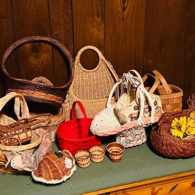Bunch Of Woven Baskets
