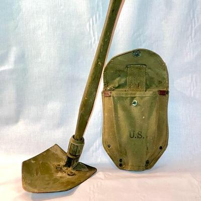 1944 WWII Folding Trench Shovel In Case
