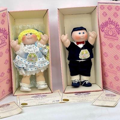 1984 Porcelain Collection Cabbage Patch Kids â€œJeffrey Nicholasâ€ & â€œKellyn Marieâ€
