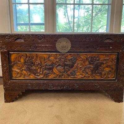 Asian Carved Trunk