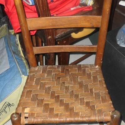 3 of 3 Hickory seat chairs