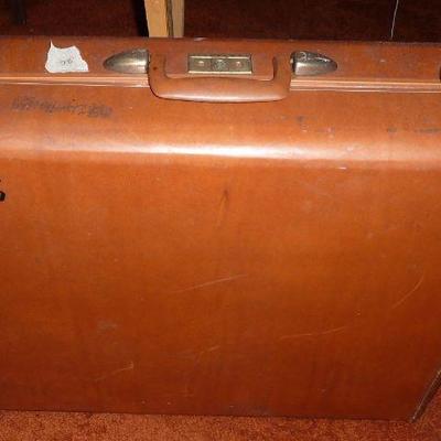 Leather suitcase