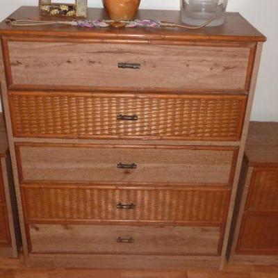 Chest with 2 night stands from bedroom suite
