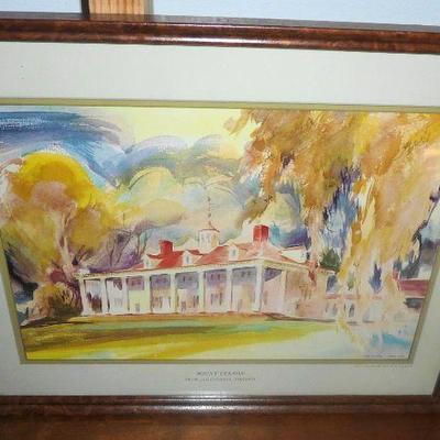 Litho water color print