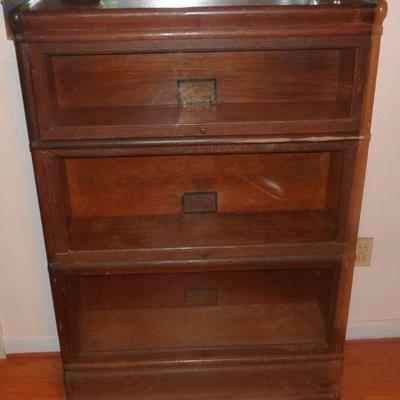 3 stack Globe Wernicke Co. D-81/2 Grade 299 barrister bookcase