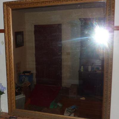 Extra large gold mirror