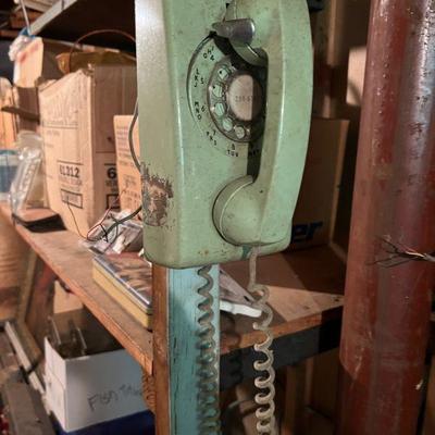 Vintage Mint Green Wall-Mount Telephone $30