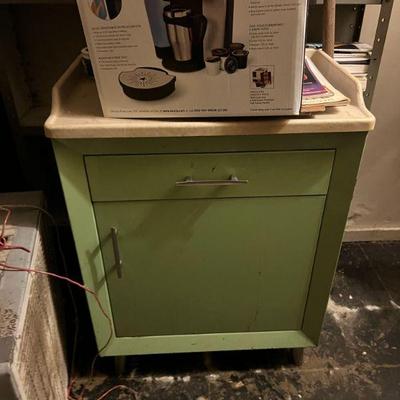 Mint Green Vintage MCM Metal Cabinet $50