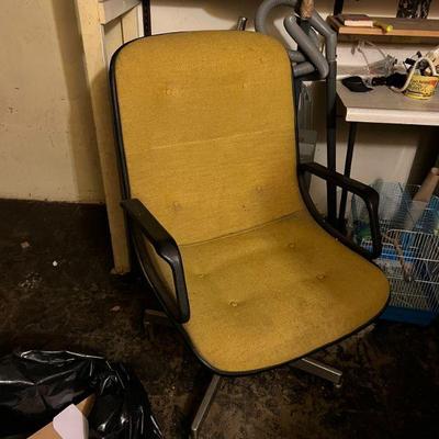 Vintage MCM Yellow Desk Chair $60