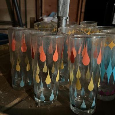 Vintage Colorful Teardrop Glasses $10/each or bulk deals