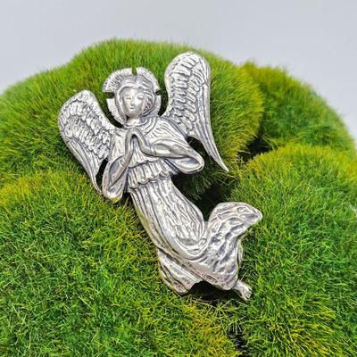 US Historical Society The Angel Gabriel 1984 Pendant or Christmas Ornament Solid Sterling Silver 15.9g