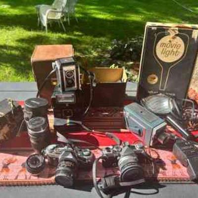 Vintage Camera Lot Feat. Canon, Polaroid & Olympus
