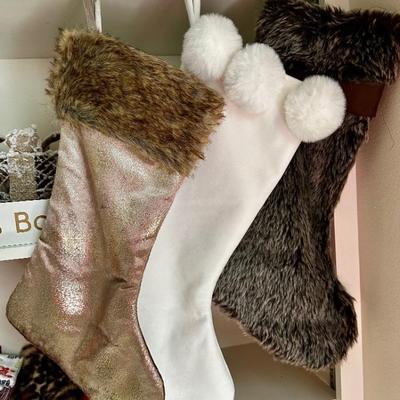 Lots of Christmas stockings 