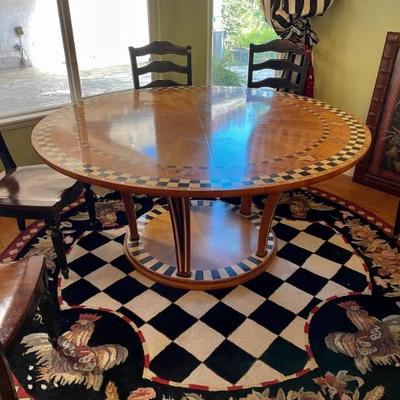 Commissioned dining table 

Rug - sold 