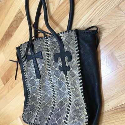 Shelly Litvak Python leather bag