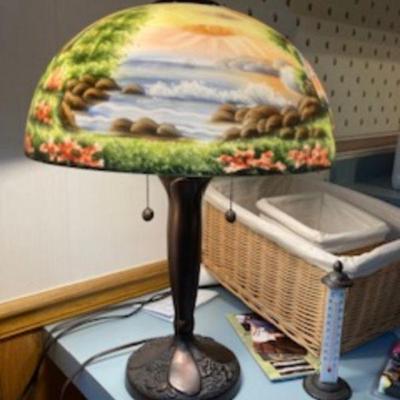 Collectible Thomas Kincaid Lamp
reverse painted lamp