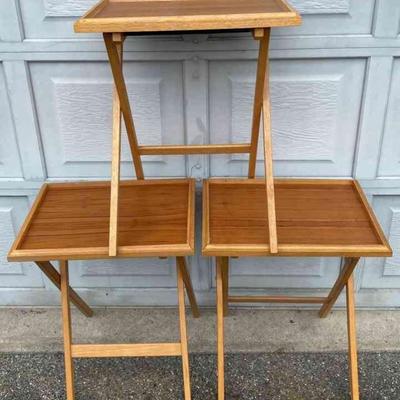 Teak folding tables