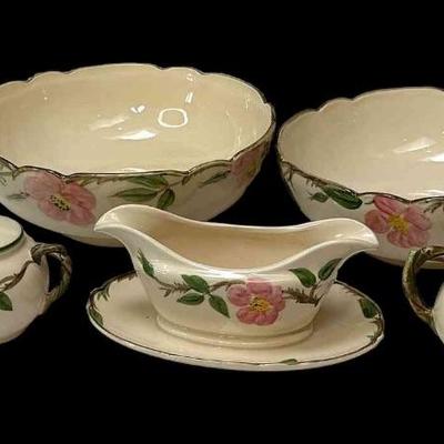 Gravy and bowls Franciscan Desert Rose Pattern