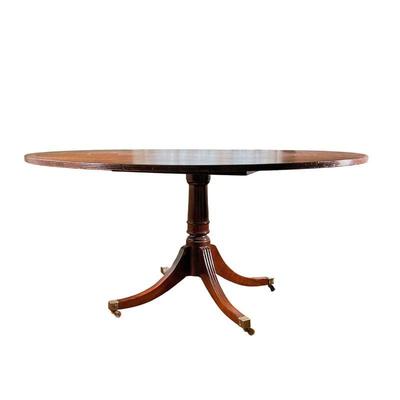 ANTIQUE PEDESTAL DINING TABLE | h. 29 x dia. 60 in 