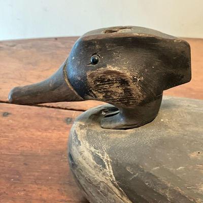 MERGANSER HEN DECOY | Vintage Gunning Merganser Hen Decoy in old in use repaint. Head with crest has a great look. 